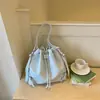 Shuai Mi Home Bolso Cubo de Moda Coreana con Cordón Simple 2026 Nuevo Nicho de Moda de Alto Valor Bolso de Hombro