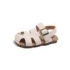 Sandálias para Meninas 2025 Verão Novo Baotou Trançado Sapatos de Praia Estilo Coreano Moda para Bebês Meninas Mais Fáceis de Combinar Sapatos Casuais de Princesa