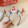 Diadema de Navidad linda diadema de asta diadema infantil femenina manojo de pelo de alce sombrero de Navidad pinza de presión accesorios para fotos