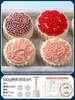Molde para Pastel de Luna 2024 Modelo Nuevo Prensado a Mano para Uso Doméstico, Adecuado para Pasteles de Luna de 75g, 100g y 50g, Molde Estilo Cantonés para Uso Comercial