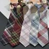 Jk Corbata Pequeña Estilo Universitario Femenino Cuadros Perezoso Uniforme Japonés Camisa Corbata de Lazo Ins Gratis Corta Moderna para Estudiantes Hombres y Mujeres