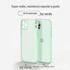 Para iPhone15 Phone Case Ultra-fino fosco I14 Silicone soft case Apple 13pro All-inclusive Fine Hole Case protetor