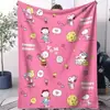 Manta Suave y Cálida con Dibujo de Perro Snoopy de Dibujos Animados Felpa para Niños y Adultos Cubre Sofá Felpa Manta para Siesta de Estudiantes