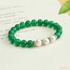 Pulsera de Calcedonia Verde Natural Aiyu Pulsera de Perlas de Agua Dulce Fábrica de Cristal de Ágata Venta al por Mayor Dropshipping S3051701