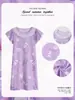 Pijama Infantil Menina Camisola Roupas de Casa para Bebê Camisola de Manga Curta Vestido Princesa para Menininha Roupas de Casa Atacado