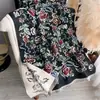 Bufanda floral de comercio exterior para mujer, bufanda larga versátil para otoño e invierno, chal de cachemira sintética, bufanda al por mayor, transfronterizo