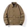 Jaqueta da Moda de Marca para Primavera e Outono Tamanho Plus Masculina Jaqueta de Lapela de Alta Qualidade Tamanho Grande Caimento Solto Casual Bonita Popular Roupa Masculina