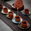 Venta al por mayor de fábrica cloisonné kung fu taza posavasos ceremonia del té portavasos color esmalte cobre soporte para té almohadilla para té almohadilla aislante del calor repuesto