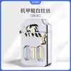 Zorro/Zorro Z786 Mecha Cibernético Caja Transparente Encendedor de Queroseno Semiautomático Pieza Única Clásica Entrega de Regalo