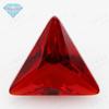 Huagang gema triângulo ângulo reto anel de vidro vermelho superfície pedra nua triângulo reto grande embutimento de vidro vermelho acessórios pedra principal