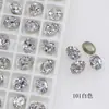 Dongzhou Estrella Zirconio Huevo de Paloma Color Fuego Azúcar Hielo Cuadrado Graso Octagonal Pequeño Punta Inferior Color Piel Uñas Portátiles Accesorios de Arte para Uñas Venta al por Mayor