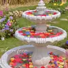 Fonte de água corrente estilo europeu, pátio externo jardim, lago de peixes, elemento aquático, decoração de paisagem, ornamento de casamento, poço dos desejos