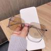 Lentes fotocromáticos con graduación para miopía, anti luz azul, alta definición, montura grande retro, efecto adelgazante, estilo celebridad de internet, lentes sin graduación con lentes fotosensibles