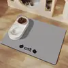 Tapete para Comida de Gato y Perro de Color Sólido Simple de Tierra de Diatomeas Temu Transfronterizo Venta al por Mayor Antideslizante Resistente a Manchas a Prueba de Salpicaduras Tapete para Mascotas Dropshipping