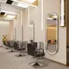 Espejo de Mesa para Barbería Salón de Peluquería Espejo de Pared de Celebridad de Internet de Moda con Luz LED Espejo de Salón de Peluquería de una Sola Cara