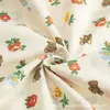 Tecido Estampado de Algodão com Urso de Desenho Animado e Flores Roupas para Bebês e Crianças Roupas de Escalada Pijamas Saco de Dormir Roupas para Casa Tecido para Roupa de Cama