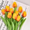 Tulipa Flor Artificial Cruzamento Casamento Casa Hotel Decoração Decoração Suave Mini Pu Sensação Flor Artificial Planta Artificial
