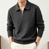 Suéter de Punto con Cuello para Hombre de Alta Calidad Otoño Invierno Cálido Cómodo Casual Versátil Manga Larga Capa Base Ropa Exterior Dropshipping