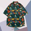 Camisa hawaiana holgada de verano con estampado floral de manga corta para hombre, informal y de moda, ideal para vacaciones en la playa o en pareja.
