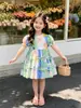 Vestido para niña 2026 nuevo moda de verano elegante vestido de princesa para bebé con efecto degradado, ropa infantil estilo vacacional, vestido para niña pequeña