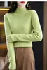 Estilo Nuevo Otoño/Invierno 2026 Camiseta Base de Punto de Cuello Alto Medio Atmosférica para Mujer, Suave y Elástica, Corte Ajustado, Top Interior de Color Sólido