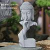 Decoração de Buda de Salão de Chá de Flores de Jardinagem Chinesa Sakyamuni Decoração de Paisagismo de Entrada de Casa Decoração de Buda