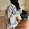 Bolsa de Linha para Bordado com Diamantes para Mulheres 2026 Nova Moda Bolsa de Ombro/Axila para o Dia a Dia com Toque de Luxo e Bolsa de Mão Estilosa Bolsa Almofada