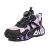 Tênis Leves Giratórios com Botão para Meninas Modelo Novo Primavera 2026 Sapatos de Basquete para Campus de Alunos do Ensino Médio Tênis de Corrida para Crianças