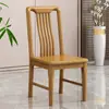Silla de Comedor de Madera Maciza Estilo Chino Uso Doméstico Silla con Respaldo Estructura de Ensamblaje Machihembrado Estable y Duradera Hotel Restaurante Comedor Silla sin Ensamblaje