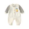 Novedoso Elegante de Manga Larga Primavera y Otoño Mono Súper Lindo para Bebé Niña Traje de Una Pieza para Bebé Niña de Otoño para Hombre Conjunto de Dos Piezas