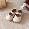 Zapatos Mary Jane de Lunares para Niñas, Nuevo Estilo de Otoño para Bebés, Zapatos Transpirables de Cuero Estilo Princesa, Zapatos Planos para Niños