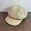 Gorra octogonal de lana vintage estilo británico para mujer, versátil para otoño e invierno, gorra plana tipo boina de pico que hace que la cara se vea más pequeña, boina de pintor