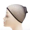 Peluca en stock de fábrica, red para el pelo, pelo largo, peluca falsa para cosplay, accesorios para el cuidado del cabello, gorra de red de encaje de dos cabezas negra, proveedor