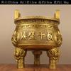 Trípode de cobre decoración de latón trípode de tres patas quemador de incienso Dingsheng Qianqiu trípode dingke redondo trípode cuadrado decoración de regalo de apertura