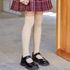 Calcetines de tubo de terciopelo para niños de primavera y verano, calcetines deportivos de tiras horizontales para niñas, calcetines blancos con foto de graduación para estudiantes