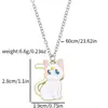 Aleación para Fundición a Presión con Galvanoplastia Personalizada Collar Creativo de Gato Luna para Pareja con Aceite Gotas Joyería con Pintura al Óleo Venta Directa de Fábrica