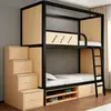 Camas para Apartamentos de Estudiantes, Camas para Apartamentos de Residencias Estudiantiles, Litera con Gabinetes, Camas para Estudiantes con Armarios y Escritorios de Computadora