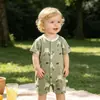 Mameluco para Bebé, Estilo Veraniego Delgado, Pijama Fresco y Transpirable para Recién Nacidos, Ropa de Manga Corta para Bebé, Ropa para Exteriores, Ropa de Verano