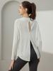 Alta Qualidade Sense Jacquard de Nylon Jacquard Roupas de Yoga Feminino Pilates Esportes Blusa de Manga Longa Top Fitness Outono