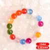 Materiales para Pulseras DIY Resina que Cambia de Color con Luz UV Imitación Ojo de Gato Cuentas Redondas Cuentas Sueltas Accesorios para Joyería Hecha a Mano con Cuentas