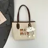 Bolsos para Mujer, Bolsos Cubo de Alta Gama Estilo Nuevo de Moda, Bolsos Tote Tejidos de Paja para Mujer con Bloques de Color, Bolsos de Hombro para Playa