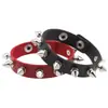 Pulsera de Cuero con Remaches de Personalidad Tendencia Punk Europea y Americana Pulsera de Acero Inoxidable con Broche de Presión Rock Gótico