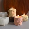 Kit de Manualidades Taza de Vela de Miel de Abeja Panal Recipiente de Almacenamiento Molde de Silicona de Resina Flor de Margarita en Relieve Molde de Yeso Panal