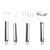 Gadget de Cozinha Novo Modelo de 26 Anos, Gancho de Cauda Doméstico Multifuncional de Aço Inoxidável Triturador de Carne, Descascador, Utensílios de Cozinha