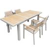 Mesa y Sillas de Comedor para Balcón Exterior Nórdico, Patio de Villa, Solárium, Jardín de Hotel, Muebles de Ocio al Aire Libre, Silla de Ratán de Cuerda