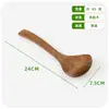 Pala de Madera Madera de Ala de Pollo Mango Largo Pala de Cocina Antiadherente Sin Pintura Sin Cera Cuchara para el Hogar Espátula de Madera Maciza Juego de Utensilios de Cocina