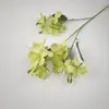 Flor Artificial Impressa em 3D com 3 Galhos, Flor Falsa de Jasmim Pequeno para Casamento, Hotel, Decoração de Casa, Adereços de Fotografia e Arranjo de Flores