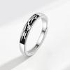 Anillo de pareja de pájaros y peces, estilo nicho de moda para hombres y mujeres, personalidad de la moda, anillo abierto con epoxi.