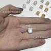 Versión Q del Lirio del Valle método antiguo vidrio lámina de oro lámina de plata vidrio viejo 8 mm pequeño capullo de Lirio del Valle material accesorios para joyería DIY