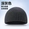 Gorra de melón para hombre gorro de lana cálido a prueba de frío tejido para ciclismo de invierno gorra para calvos de exterior gorra de propietario lisa
